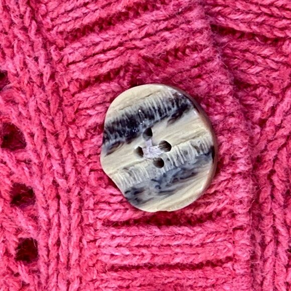 Eddie Bauer Sweater Womens Sz XS Pink Ramie Blend Knit LS Half Button Pullover - Picture 4 of 8